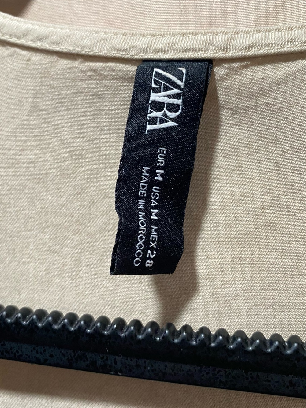 Zara Cream Button-Front V-Neck Midi Dress - Picture 3 of 5